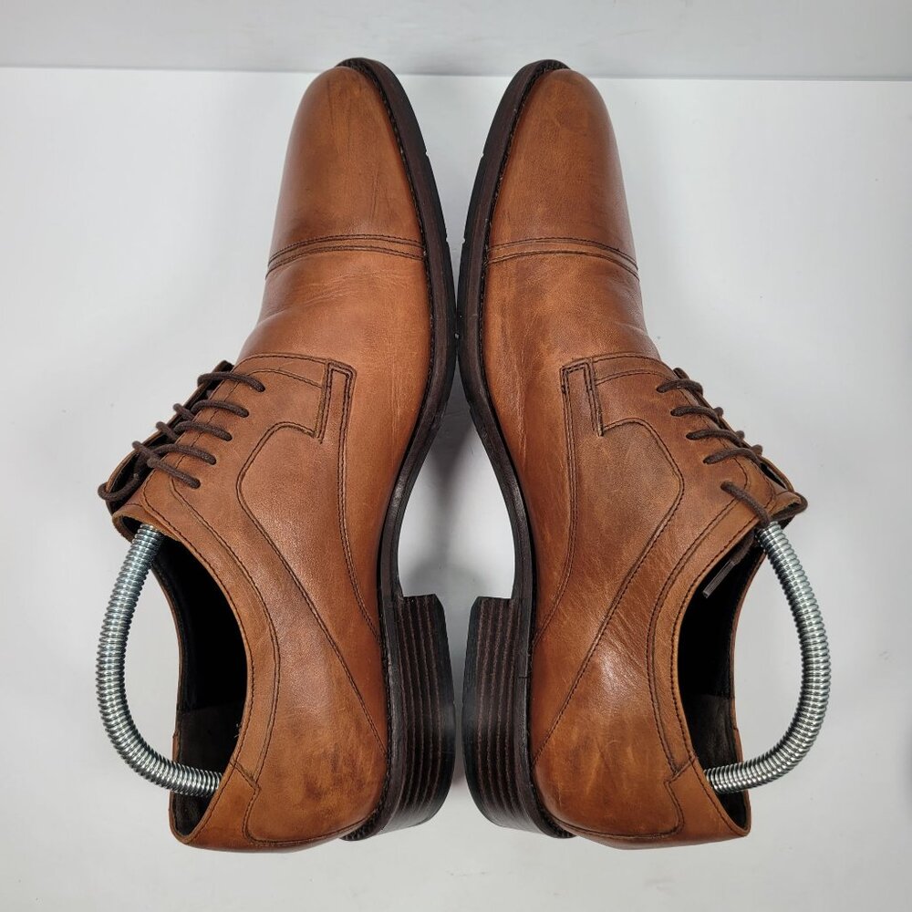 Johnston & Murphy Men's Brown Leather Oxfords Shoes 20-1276 US Size 13M - Picture 6 of 8